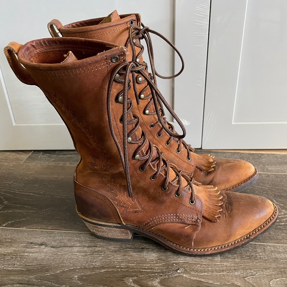 Women's Lace up Cowgirl Boots